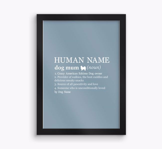 'Mum Definition' Print with {breedFullName} Silhouette